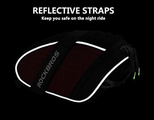 ROCKBROS Bike Saddle Bag Bicycle Seat Bag 3D Shell Saddle Bag Under Seat Cycling Seat Pack for Mountain Road Bike Bicycle Red