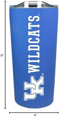 Campus Colors NCAA Stainless Steel Tumbler perfect for Gameday - 18 oz - Double Walled - Keeps Drinks Perfectly Insulated (Kentucky Wildcats - Royal)