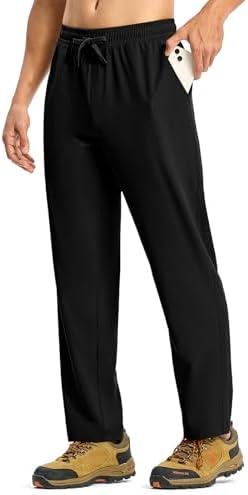 TBMPOY Mens Hiking Pants Lightweight Quick Dry 3 Pockets Travel Fishing Water-Resistant Athletic Workout Sweatpants