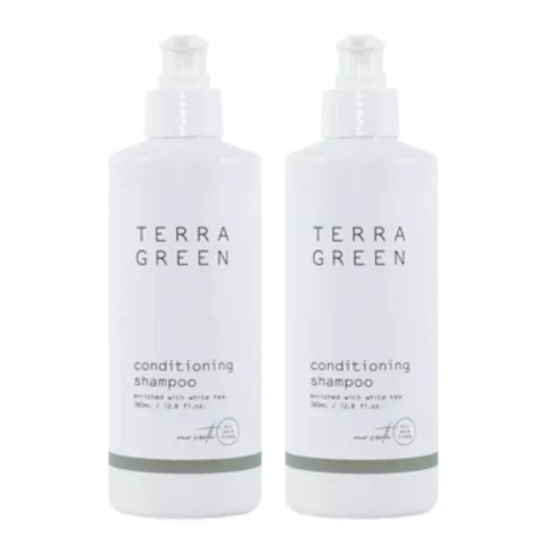 Terra Green 2 Bottles Terra Green White Tea Conditioning SHAMPOO 12.8oz - Wyndham Hotels NEW