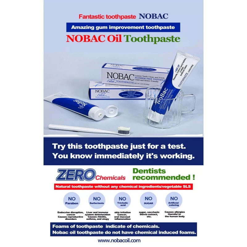 cnaturalife life inc NoBac Toothpaste "Killing any bacteria & virus particularly in mouth"