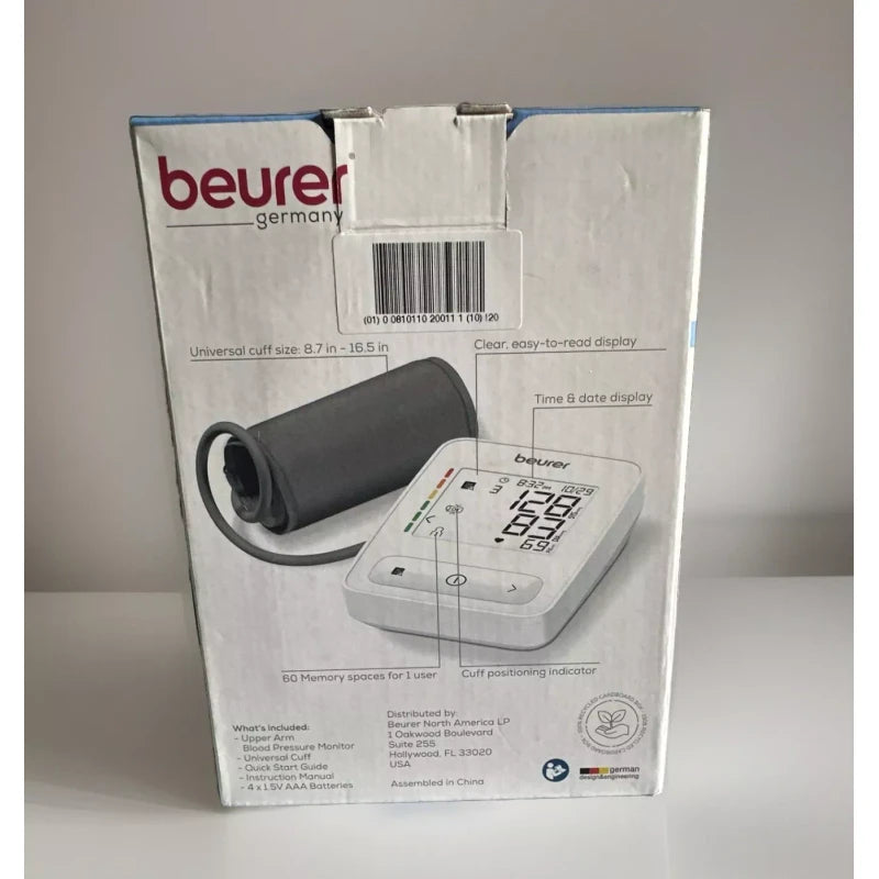 Beurer Auto 400 Blood Pressure Monitor Upper Arm 5+ Features Clinically Proven