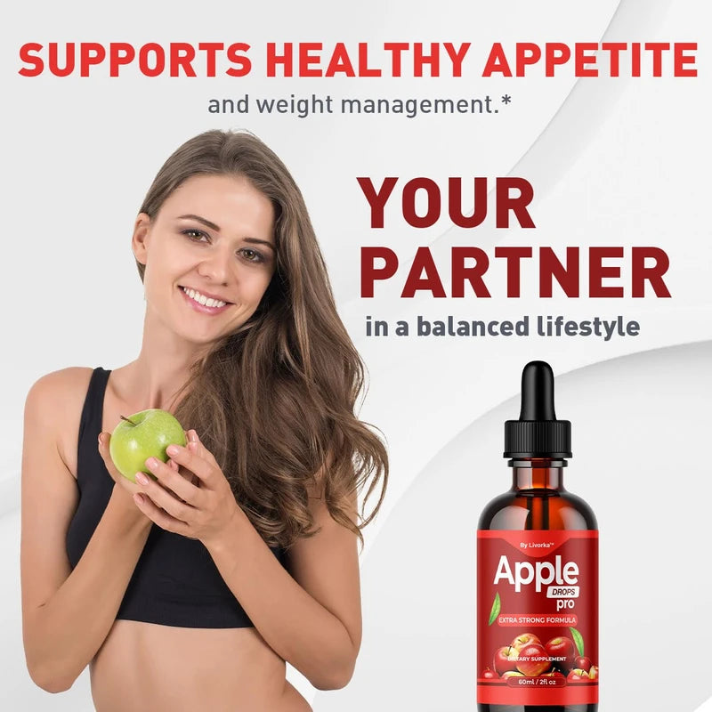 LIVORKA Apple Drops - Official AppleDrops Supplement Support, AppleDrops Advanced Liquid Oral Drop, Apple Liquid Drops Premium Formula, All Natural Support Drop, AppleDrop, 1 Bottle for 1 Month