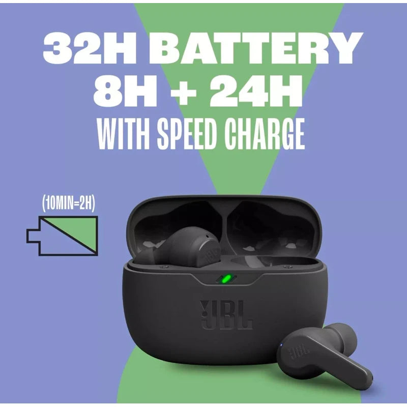 JBL Vibe Beam True Wireless Bluetooth Earbuds - Black