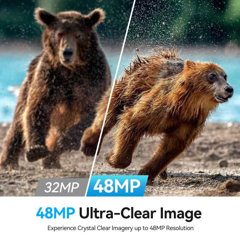 DEATTI WiFi Bluetooth Connectivity Trail Camera 0.1s Trigger Time 48 MP Night Vision