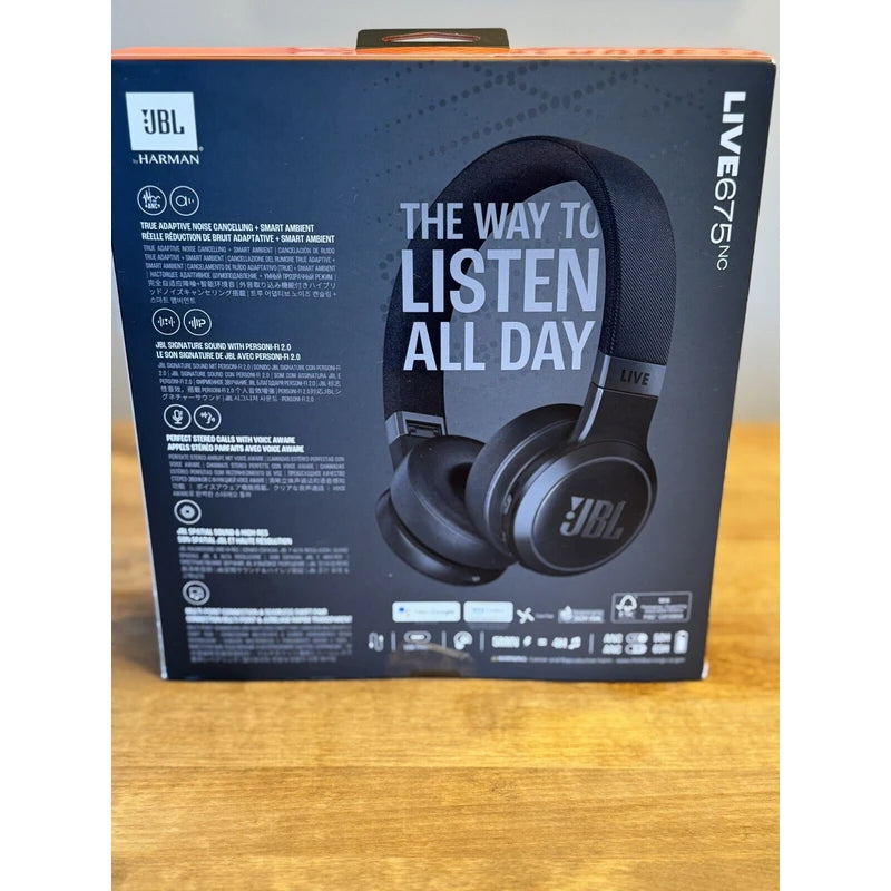 JBL NEW JBL LIVE 675 NC HARMAN WIRELESS TRUE ADAPTIVE NOISE CANCELING HEADPHONES