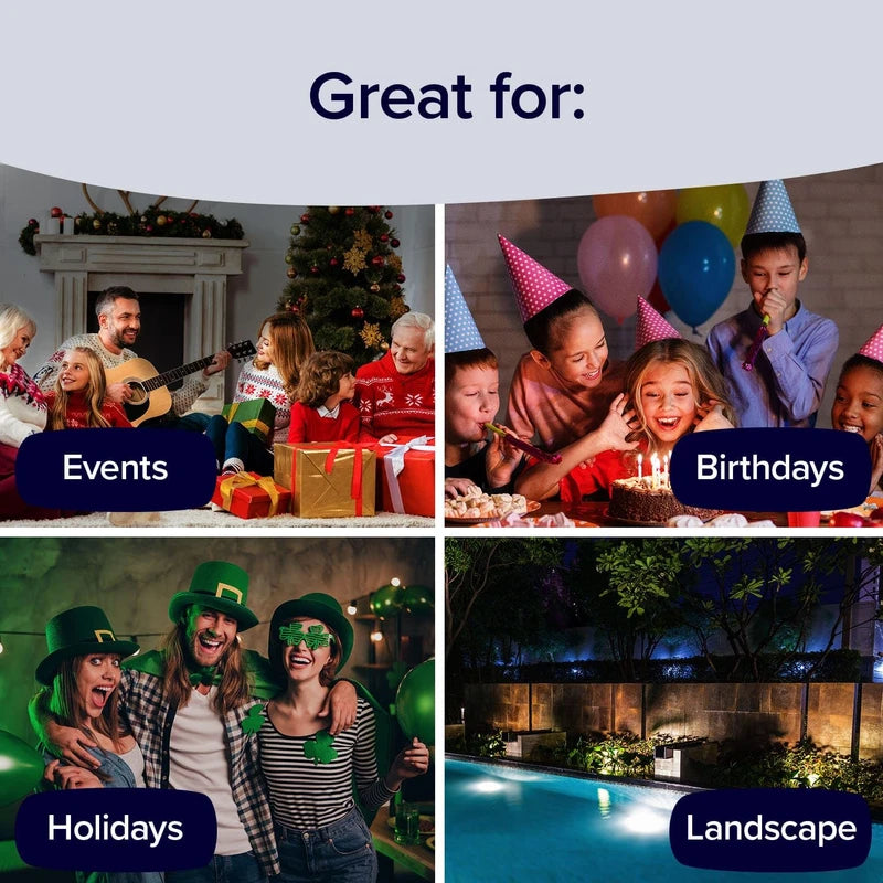 6 Extra Holiday Slides for Star Shower Slide Show LED Projector - New Years Day, Easter, Patriotic, Valentine's Day, Birthday, Thanksgiving Themes | Star Shower