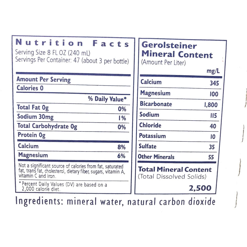 GEROLSTEINER Mineral Water