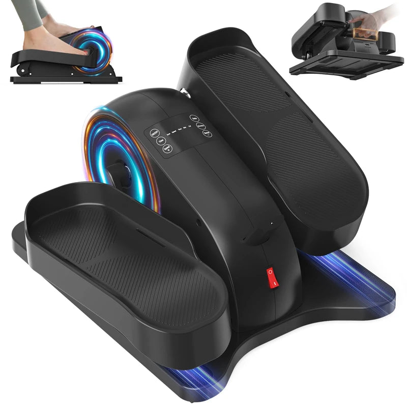 Under Desk Elliptical Machine for Home Ellipse Leg Exerciser for Seniors with Remote Control Electric Seated Pedal Exerciser with 12 Adjustable Speeds