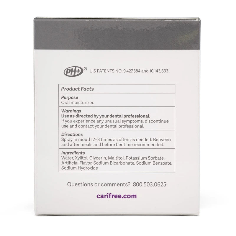 CariFree Oral Moisturizer Spray for Dental Hygiene (Grape) | Non-Staining and Fluoride-Free | Freshens Breath and Moistens Mouth| Recommended by Dentists for Oral Care