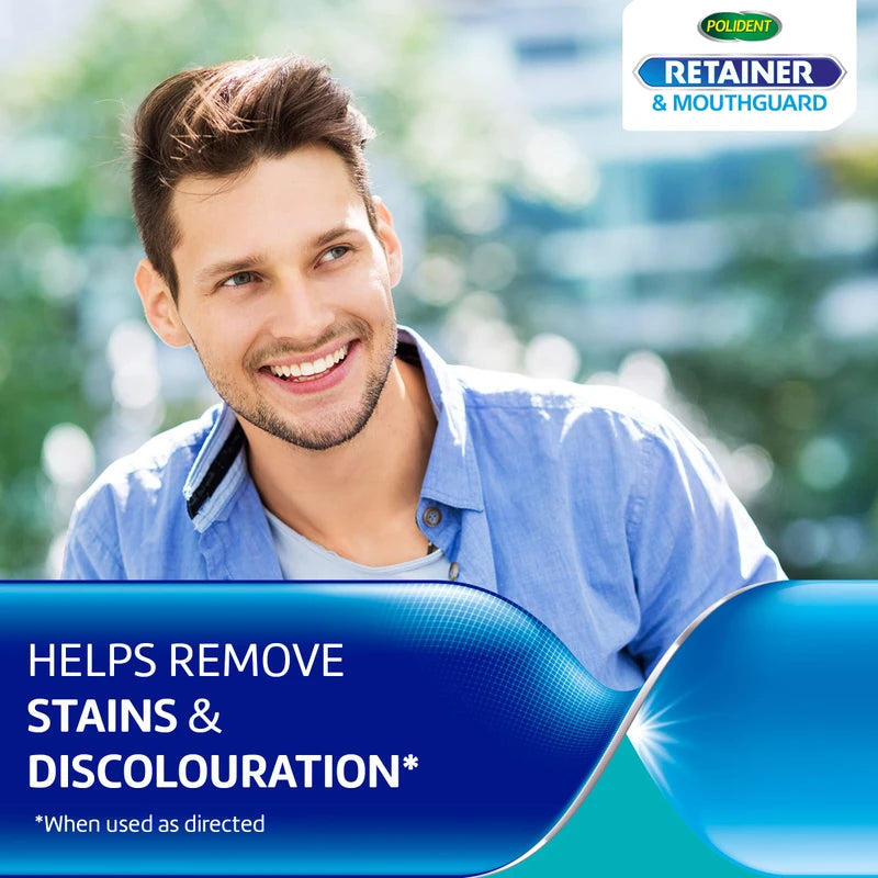 Polident Retainer & Mouthguard Daily Cleanser, Removes Stains and Discoloration for Denture, 36 Tablets