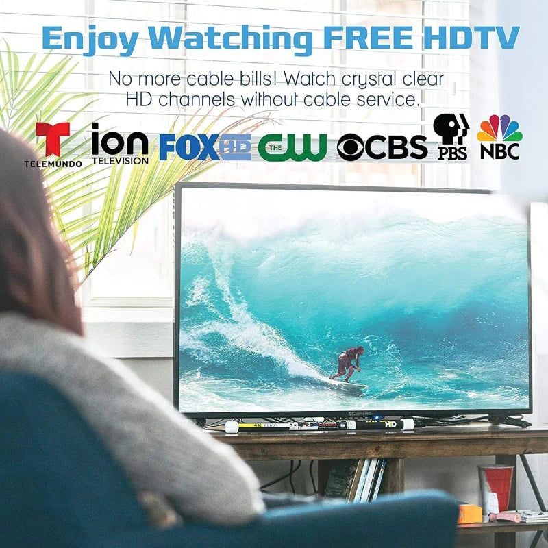 Magic Stick MAX Jumbo 4K Antenna HDTV FREE Digital Channels Plus Free 20ft Cable