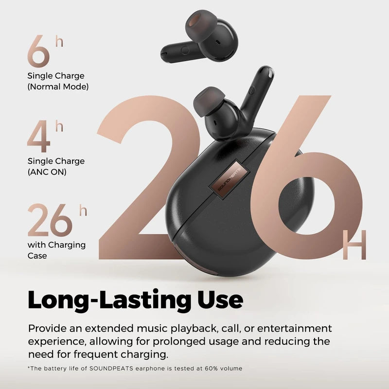 SoundPEATS Air4 Pro Noise Cancelling Wireless Earbuds, Bluetooth 5.3 Wireless Earbuds with 6 Mics CVC 8.0 ENC, AptX Adaptive Earphones, Multipoint Connection, in-Ear Detection, App Customize EQ