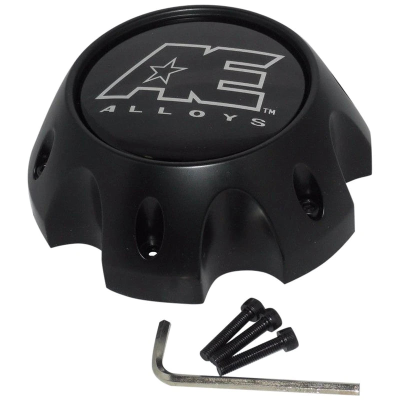 American Eagle Alloy 3312 3312-08 Flat Matte Black Wheel 6 Lug Center Cap