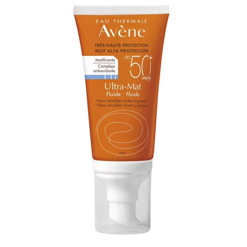 Avène Ultra Mat, Fluido Matificante, Protector Solar FPS 50+