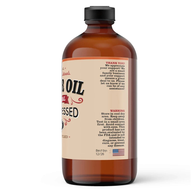 Creekwood Naturals Creekwood Naturals Castor Oil, 100% Pure Cold Pressed Hexane Free, In Glass Bottle