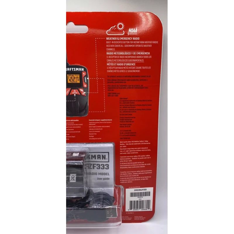 Craftsman Walkie Talkies CMXZRAZF333 Hands-Free Rechargeable