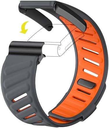 Comfort Durable Silicone Wristband Compatible with WHOOP 4.0 Band, Soft Silicone Sports Loop Strap for Men & Women, with U Shapped Connector