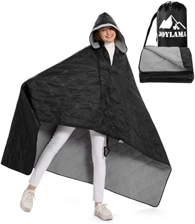 Outdoor Camping Blanket, Fleece Waterproof Stadium Blanket with Portable Bag, Lightweight for Cold Weather, Sports, Pet, Beach, Picnic, Stadium, Travel, Car, 79 * 54inch