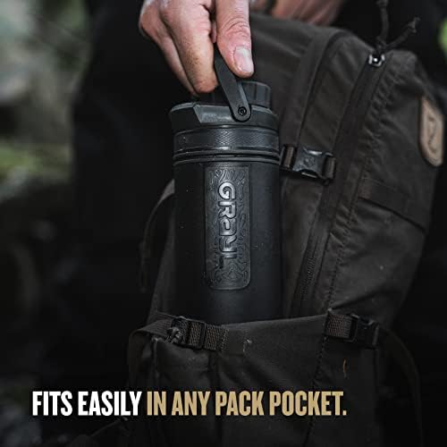 GRAYL UltraPress 16.9 oz Water Purifier & Filter Bottle for Hiking, Backpacking, Survival, Travel (Desert Tan)