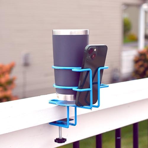 Decko Products 30270 Outdoor Heavy Duty Patio Chair Beverage & Phone Holder, 4-Pack