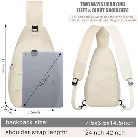 Crossbody Bags for Women Men Trendy Sling Bag Bakpack Casual Chest Bag with Convertible Shoulder Strap
