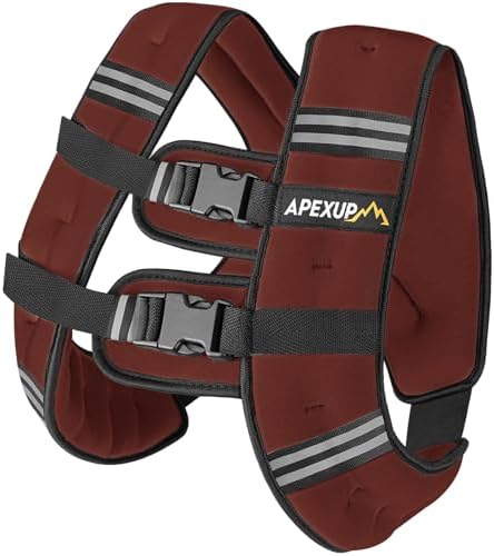 APEXUP Weighted Vest with 5lbs/10lbs/15lbs/20lbs/25lbs/30lbs Weights and Reflective Stripe, Weight Vest Men Women for Workout, Strength Training, Running