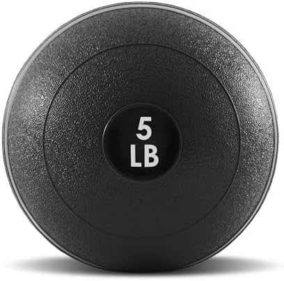 ProsourceFit Slam Medicine Balls 5, 10, 15, 20, 25, 30, 50lbs Smooth and Tread Textured Grip Dead Weight Balls for Strength and Conditioning Exercises, Cardio and Core Workouts