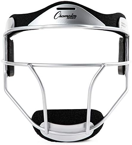 Champion Sports Steel Softball Face Mask - Classic Fielders Masks for Adults - Durable Head Guards - Premium Sports Accessories for Indoors and Outdoors - Multiple Styles