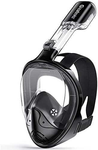 Greatever Full Face Snorkel Mask, Snorkeling Gear for Adults with Latest Dry Top Breathing System and Detachable Camera Mount, Foldable Snorkel Mask Adult, Snorkels Anti-Fog & Anti-Leak