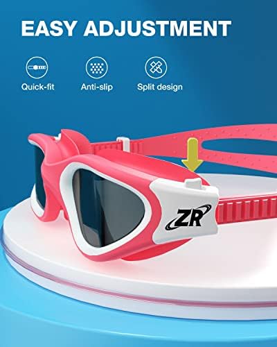 ZIONOR Kids Swim Goggles, G1 MINI UV Protection Anti-Fog Polarized Swimming Goggles for Age 6-14