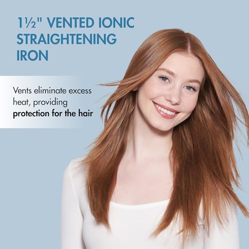 BaBylissPRO Nano Titanium Ionic Flat Iron Hair Straightener, 1 1/2" Hair Straightener Iron for Smooth, Shiny, Frizz- Free Hair and All Hair Types