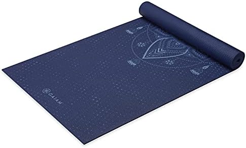 Gaiam Yoga Mat - Premium 6mm Print Extra Thick Non Slip Exercise & Fitness Mat for All Types of Yoga, Pilates & Floor Workouts (68"L x 24"W x 6mm Thick)