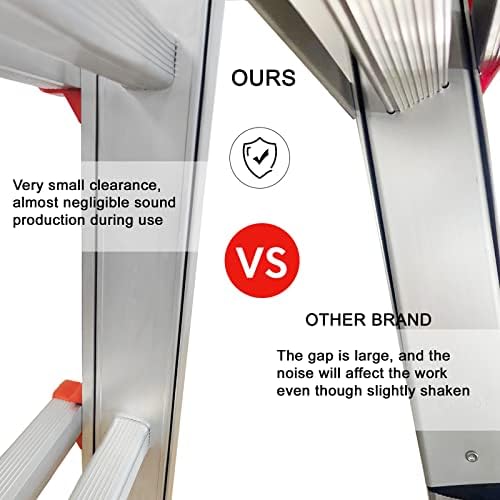 Ladder, A Frame 5 Step Ladder Extension, 17 Ft Anti-Slip Multi Position Ladder, Storage Folding Ladder, 330 lbs Security Load Telescoping Aluminum Ladders for Stairs Home Indoor Outdoor Roof