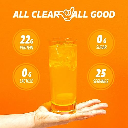 SEEQ Clear Whey Isolate Protein Powder, 22g Protein, Zero Lactose, Zero Sugar for Teens, Men, and Women, Healthy Juicy Protein with 25 Servings (Mango Pineapple)