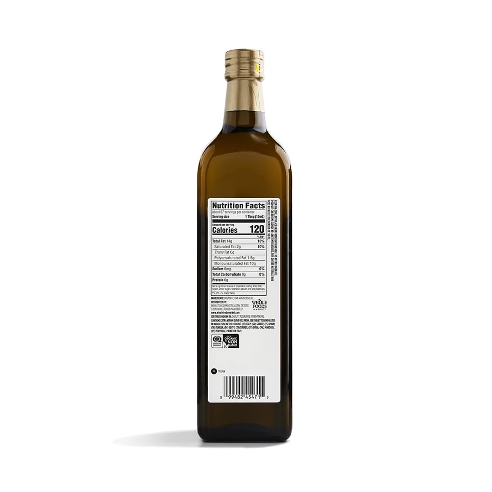 365 by Whole Foods Market, Organic Extra Virgin Mediterranean Olive Oil, 33.8 Fl Oz