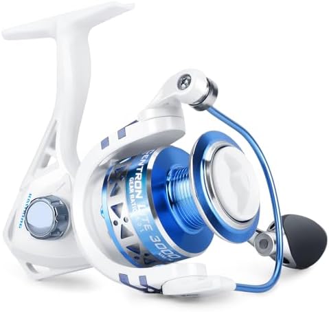 KastKing Centron & Centron Lite Spinning Reels, Freshwater and Saltwater Spinning Fishing Reel, Up to 17.5Lbs Max Drag, 5.2:1 Gear Ratio, Ultra Smooth Powerful, CNC Aluminum Spool, 9+1 BB Light Weight