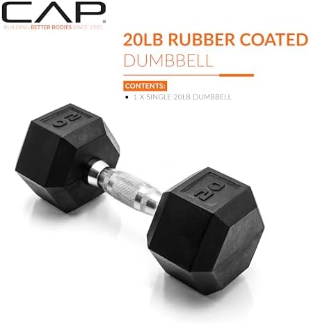 CAP Barbell Coated Hex Dumbbell Weight | Multiple Options