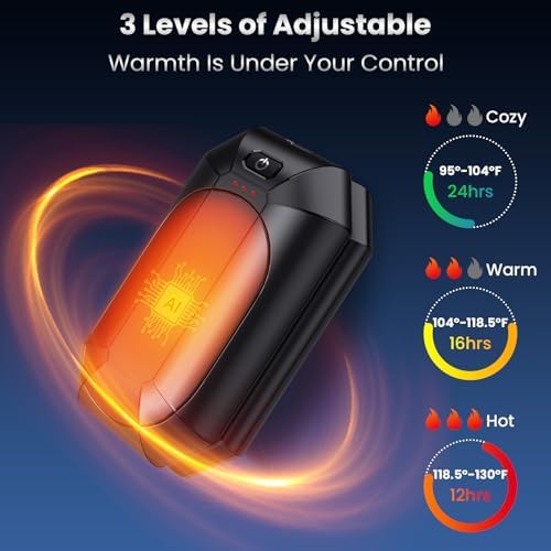 AI Hand Warmers Rechargeable 2 Pack,Portable Electric Hand Warmer Reusable,AI Hand Warmer for Outdoor Golf Hunting Camping Accessories,Warm Winter Gifts for Men Women Kids
