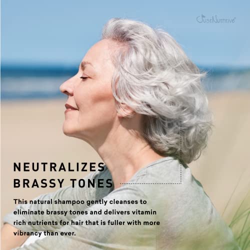 Just Nutritive Gray Hair Shampoo | Gray Hair Treatment | Just Natural Hair Care | Natural Shampoo 16 Oz