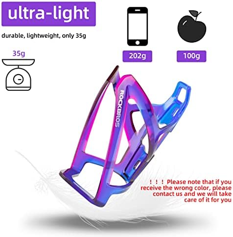 ROCKBROS Bike Water Bottle Holder Ultra-Light Bicycle Bottle Cages with Screws Tool, Universal Bike Cup Holder for Road MTB Mountain Bikes Cycling Accessories(2 Pack)