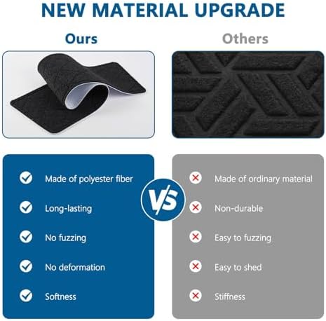 Stair Treads for Wooden Steps Indoor, 15 Pack 8" X 30" Non Slip Carpet Stair Treads with Reusable Adhesive for Kids Elders and Dogs, Surface Polyester TPR Backing Stair Rugs, Black