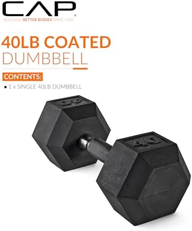CAP Barbell Coated Hex Dumbbell Weight | Multiple Options