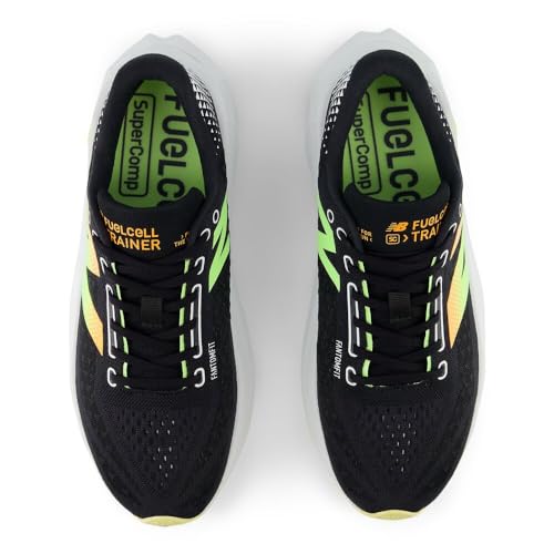 New Balance Men's FuelCell Supercomp Trainer V3 Running Shoe, Black/Phantom/Bleached Lime Glo, 8