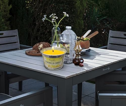 HYOOLA Large Citronella Candles Outdoor Bucket - 30 Hour - 2-Pack - Natural Repellent - European Made