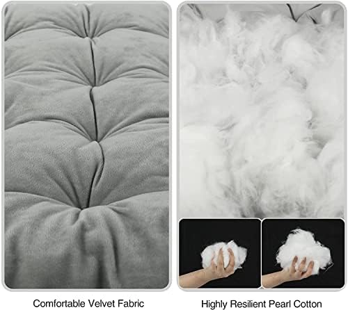 REDCAMP Folding Cot Pads for Sleeping Extra Thick, Soft Comfortable Velvet & Corduroy Cotton Camping Cot Mattress Pad for Backpacking Hiking, Black Blue Brown Grey 75x30 inches