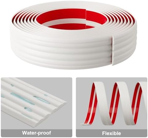 Wall Corner Protector & Edge Guard, Peel and Stick Wall Trim Moulding Inside & Outside Corner Molding Trim Caulk Strip, Self Adhesive Trim for Wall Edge,Ceiling, Countertop, 1.6” W x20’ L,White
