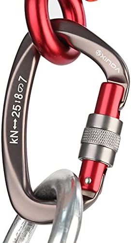 Screwgate Locking Carabiner Clip - Professional Rock Climbing Carabiner Screw Lock,Heavy Duty Carabiners for Climbing,Mountaineer,Hammock,Camping,Outdoor Equipment