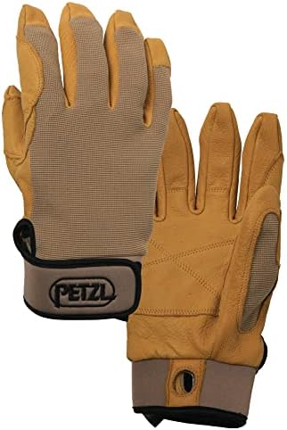 PETZL CORDEX Gloves - Lightweight, Breathable Leather Belay Gloves for Climbing and Rappelling