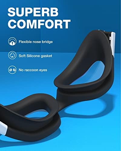 ZIONOR G1 Polarized Swimming Goggles for Unisex Adult Women Anti Fog 100% Anti UV Diving Goggles